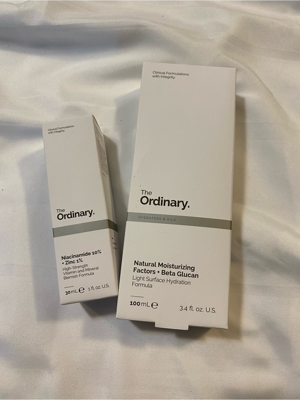 The Ordinary White and Gray Minimalist Skincare Duo